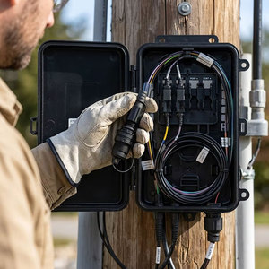 Connecteur et prise à fibre optique étanche IP67 compatible 5G avec garantie <span class=keywords><strong>de</strong></span> 5 ans, à connexion rapide pour joint <span class=keywords><strong>de</strong></span> câble FTTH - Product Image 3