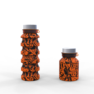 Bouteille d'eau en silicone spéciale Halloween, couleur personnalisable, 500 ml, offre spéciale, bouteille d'eau en silicone pliable - Product Image 1
