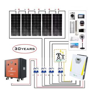 Sistema de Energía Solar Fotovoltaica Personalizado ZXD de 10kwh, Sistema de Energía Solar Doméstica Fuera de la Red de 5kw, 6.2kw, 11kw con Batería, Precio por Placa, <span class=keywords><strong>para</strong></span> Toda la Casa - Product Image 1