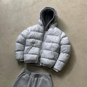 남성용 디자이너 맞춤 제작 고품질 겨울 방한 패딩 다운 자켓 집업 코트 빈티지 버블 푸퍼 플러피 다운 자켓 - Product Image 3