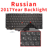 Clavier d'ordinateur portable neuf pour Lenovo ThinkPad X1 Carbon Gen5 Gen6 5e génération 5 6 2017 2018 avec rétroéclairage russe
