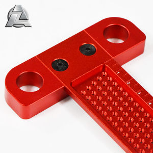 Outils faits à la main en alliage d'aluminium rouge métal haute précision mesure du travail du bois règle de marquage pour le travail du bois dans l'atelier de <span class=keywords><strong>menuiserie</strong></span> - Product Image 4