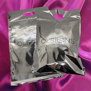 Custom LOGO Silver Aluminum Mailing Bag with Handle for Clothing Poly Shipping Mailer - Product Image 6