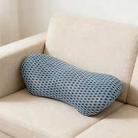 Coussin de Soutien Lombaire Respirant en Maille Tricotée 4D avec Mousse à Mémoire de Forme pour Allaitement, Camping, Voiture, Bureau, Maison, Canapé, Fauteuil Inclinable, Amovible, pour le Sommeil