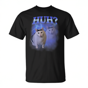T-shirt Huh Silly Cat Meme Oddly Bootleg Dank Memes - Product Image 2