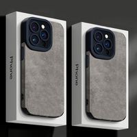 Mode Téléphone étui pour iphone 16 15 14 13 12 11 Pro Max 16 Plus X XR XS Fourrure En Cuir Plein Objectif Protection Cas Couverture