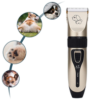 Ciseaux de chien sans fil rechargeables professionnels coupe de cheveux de beauté pour animaux de compagnie silencieux pour chats or acier inoxydable USB usage domestique