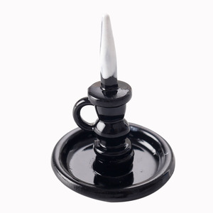 ชุดเชิงเทียนและเทียนโลหะผสมขนาดจิ๋ว 1:12 สำหรับตกแต่งบ้านตุ๊กตา DIY - Product Image 2