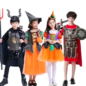 Crianças Roman Fancy Dress Meninos Gladiador halloween traje para crianças Wizard Cosplay Party Fantasma abóbora tutu vestido traje