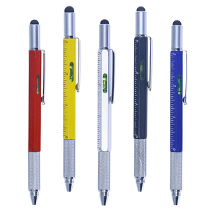 Đa Chức Năng Công Cụ Bi Kim Loại Bút <span class=keywords><strong>6</strong></span> Trong 1 Mức Độ Tuốc Nơ Vít Cảm Ứng Thước Màu Xanh/Mực Đen 1.0Mm - Product Image 1