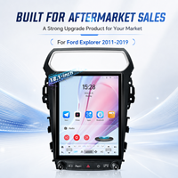 Distributeur de radios de voiture Android de remplacement avec écran tactile GPS de 12,1 pouces pour Ford Explorer 2017