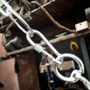 Mạ kẽm kẽm Kính thiên văn khóa an toàn móc sắt chuỗi vải móc cho leo núi mùa xuân hoist tán bền dây - Product Image 1