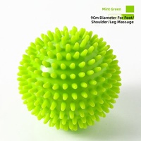 Balle de massage creuse en PVC à picots 7,5 cm 9 cm, rouleau de yoga pour pieds, thérapie par points de pression, acupression, relaxation musculaire myofasciale