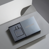 Boîtes de bouteille de parfum vides faites à la main personnalisées boîte de papier en carton à insérer noir ensemble avec sac personnalisé pour montres