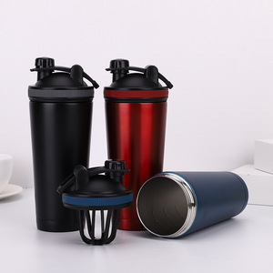 750ml Sports Gym Shaker Bottle BPA Free Metal Material Protein Drinks Wholesale Shaker Bottle Travel Logo Design Botella de agua - Product Image 4