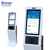 Ikinor 24 İnç Dokunmatik Ekranlı Android Öz Servis Sıra Numarası Çevirme Kiosku Hastane Hasta Randevu SDK'sı