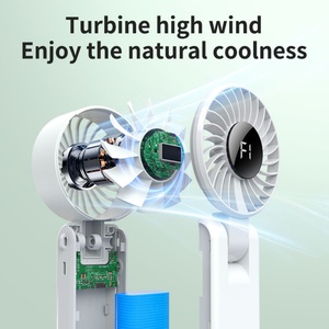 2025 Powerful Turbo Fan With 5-foldable Wind Speed Control for <b>Mini</b> Fan With 2000mah Capacity That Can Be Hung and Handheld - Product Image 4