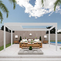 Pergola à lames orientables de haute qualité, électrique, avec structure en aluminium écologique pour piscines et balcons