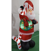 Père Noël gonflable de 2,1 m de haut, nouveau design personnalisé, décoration de Noël et de fêtes, Père Noël gonflable pour le plaisir des fêtes