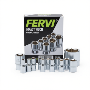 Fervi <b>Impact</b> <b>Socket</b> Wrench Normal Series 12 Point Metric <b>Socket</b> Set - Product Image 2