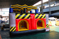 Parcours d'obstacles gonflable commercial avec toboggan d'escalade pour enfants et adultes, location pour événements en plein air