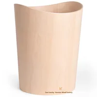 Seau de rangement en bois en forme d'alien, sans couvercle, design moderne et simple, pour la cuisine, le salon, la chambre à coucher, le bureau