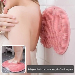 Shower Foot Scrubber Mat <b>Back</b> <b>Washer</b> Exfoliating Bath Wash Pad Wall Mounted Slip Suction Cups For Use In Cleaner Men Women - Product Image 3