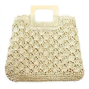 Bolsos de Paja Fina Faca 2023, Bolso de Mano <span class=keywords><strong>Limao</strong></span>, Bolso de Hombro para Ferias, Tamaño Medio, Tipo Cubo, Flor de Caña, 60x90, Tejidos, Color Morado, Gran Capacidad - Product Image 4