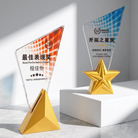 Trophée personnalisé en cristal pour conférence annuelle, cérémonie d'entreprise, souvenir d'entreprise, prix