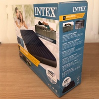 INTEX 64765 Aufblasbares Bett für Zwei Personen mit 2 Kissen, Blaues Tragbares Luftbett für Camping