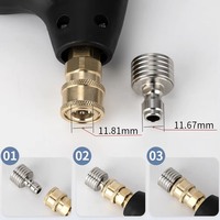 Buse de pulvérisation haute pression en acier inoxydable à raccord rapide 1/4 pour lavage de voiture et arrosage de jardin