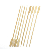 Brochettes plates jetables en bambou pour barbecue – Écologiques, antiadhésives et résistantes à la chaleur – Idéales pour kebab, satay et grillades