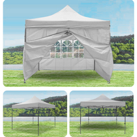Tonnelle Pop-Up 3x3m à Couche Unique avec Parois Latérales Imperméables et Sac de Transport – Tente de Réception Intérieure/Extérieure pour Jardin et Événements