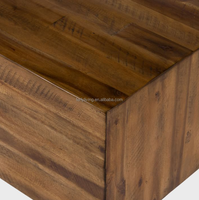 Table basse en bois massif, meuble de salon moderne, Style rétro, Style de loisirs, couleur bois, Table à thé