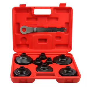 Jeu de clés à <span class=keywords><strong>filtre</strong></span> à <span class=keywords><strong>huile</strong></span> professionnel de haute qualité, 9 pièces, en acier à haute teneur en carbone, certifié CE, noir, ajustement universel - Product Image 1