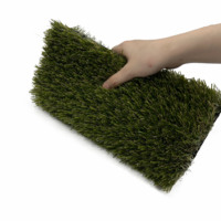 2025 Pabrik rumput HANWEI murah lembut ganda PP + PU dukungan rumput dingin rumput sintetis 12x15 gulungan 3ft 60ft perekat