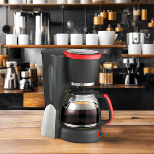 Cafetera Italiana Semiautomática Regular de 12 Tazas con Función para Mantener Caliente, Cafetera de Goteo Negra - Product Image 6