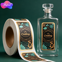 Étiquette personnalisée pour parfum en rouleau, autocollante, imperméable, avec logo de marque, gaufrage doré, effet premium, étiquettes personnalisées pour emballage de logo