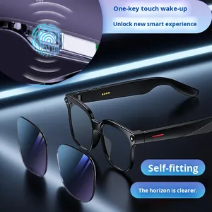Lunettes de soleil intelligentes Mepe avec étanchéité IP65 pour la musique, l'enregistrement <span class=keywords><strong>vocal</strong></span>, la traduction IA, la myopie et la vidéo 1080p - Product Image 1