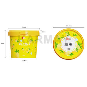 Vente en gros Nouveau design Boîte à yaourt de couleur personnalisée 500ml Tasse à yaourt Bac à yaourt avec couvercle - Product Image 5