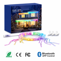 Guirlande lumineuse LED RGB intelligente pour l'extérieur, étanche, à motif de Noël, pour décorations de fêtes, effet glaçon, pour créer une ambiance festive