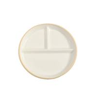 Assiette Bébé en Céramique Enveloppée de Silicone Sans BPA, avec Compartiments et Forte Ventouse, pour Enfants - Vente en Gros OEM