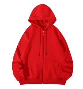 Cardigan à capuche en coton composite pour l'automne et l'hiver, fermeture éclair, pull ample décontracté pour hommes et femmes - Product Image 5