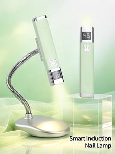 Lampe à ongles UV LED rechargeable avec capteur automatique IA, batterie intégrée USB, séchoir à ongles rapide pour manucure en gel, idéale pour usage domestique et professionnel - Product Image 1