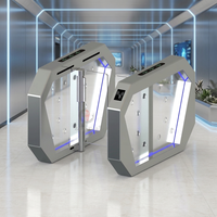 Zento – Portillon de contrôle d'accès rapide en acier inoxydable 304, anti-pincement, avec lecteur d'empreintes digitales et code QR, idéal pour bureaux et gymnases – Meilleures ventes