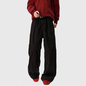 Pantalones Cargo Estilo Americano Ligeros Pintados con Pliegues para Hombre y Mujer, Diseño Casual Holgado y Recto de Moda Urbana - Product Image 3