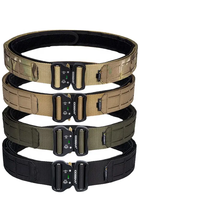 Idogear 2 "Lasersnijden Jacht Nylon Camo Duty Riem Tactische Riem Molle Combat Riem Met Snelle Release Metalen Gesp