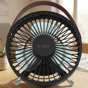 Mini ventilador de postre recargable por USB, negro, 5W, 14cm, ABS + PP, 3 aspas (GSC 300010029) - Product Image 2