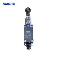 Interrupteur de fin de course à rouleau réglable NMCHA ME-8104, à réinitialisation automatique, à montage sur panneau, type plongeur, 250V 10A 1NO 1NC SPDT, en métal