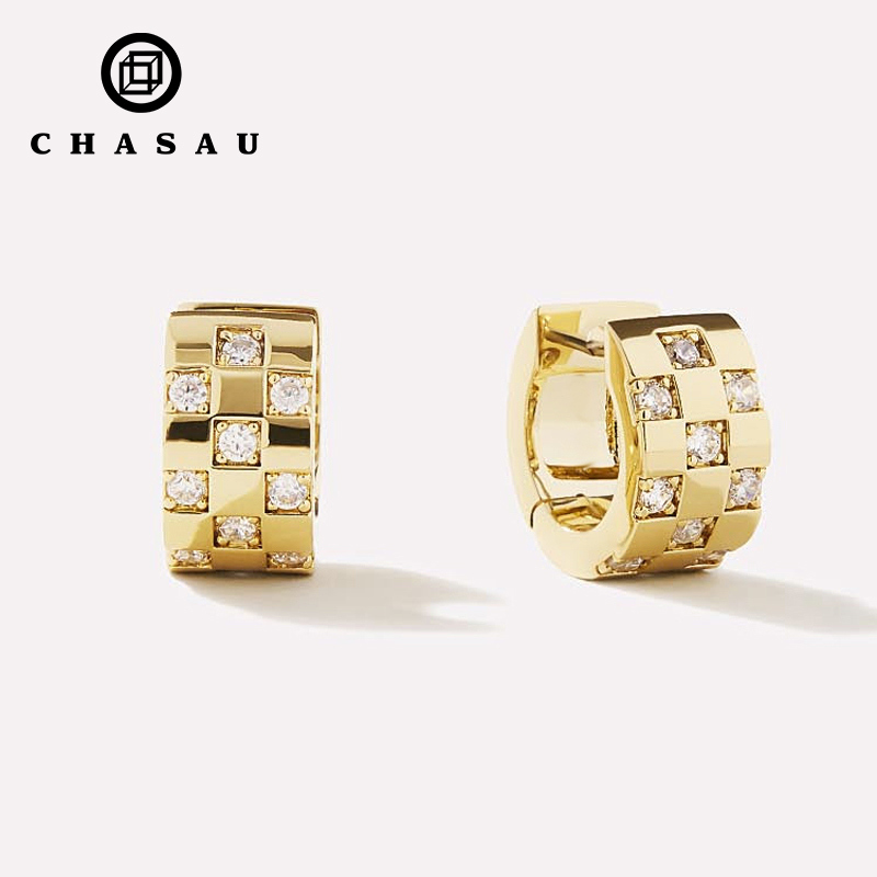 Wind Lingge Elegant Gold Plated Hoop